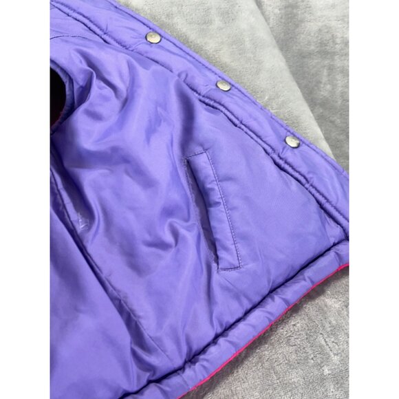 Puma Vest Girl's 3T Pink and Purple puffer vest Full Zip - Picture 6 of 13